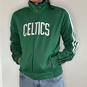Celtics Green Zip-Up Track Jacket